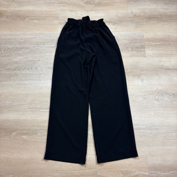 Lululemon Wide Leg High Rise Paperbag Waist Pants Women's 4 Color Black - Picture 4 of 5